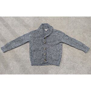 JCrew Crewcuts Boys Shawl Collar Cardigan Small 6-7 Sweater Cotton Blue White